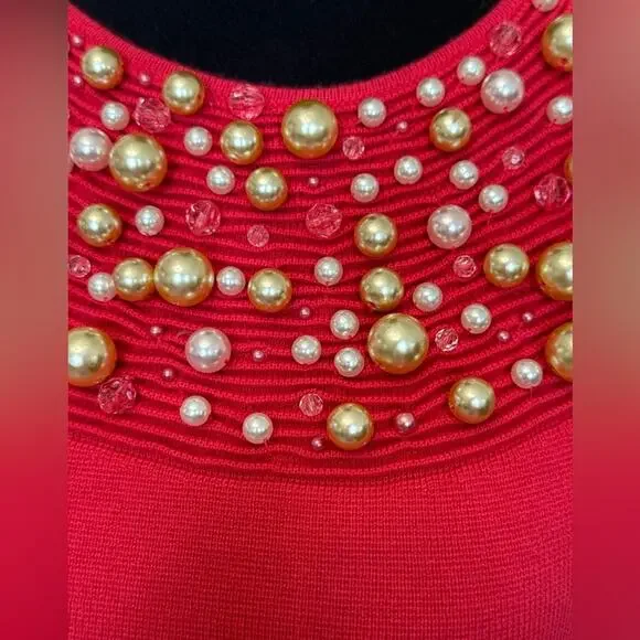 New ~ MOTH ~ Anthropologie ~ Beaded Top Size M GORGEOUS Viscose - Picture 5 of 10